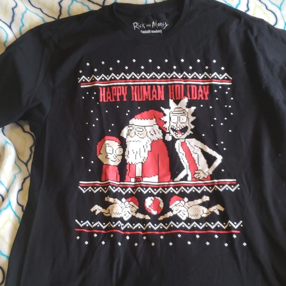 Rick and Morty "happy human holiday" tee-shirt